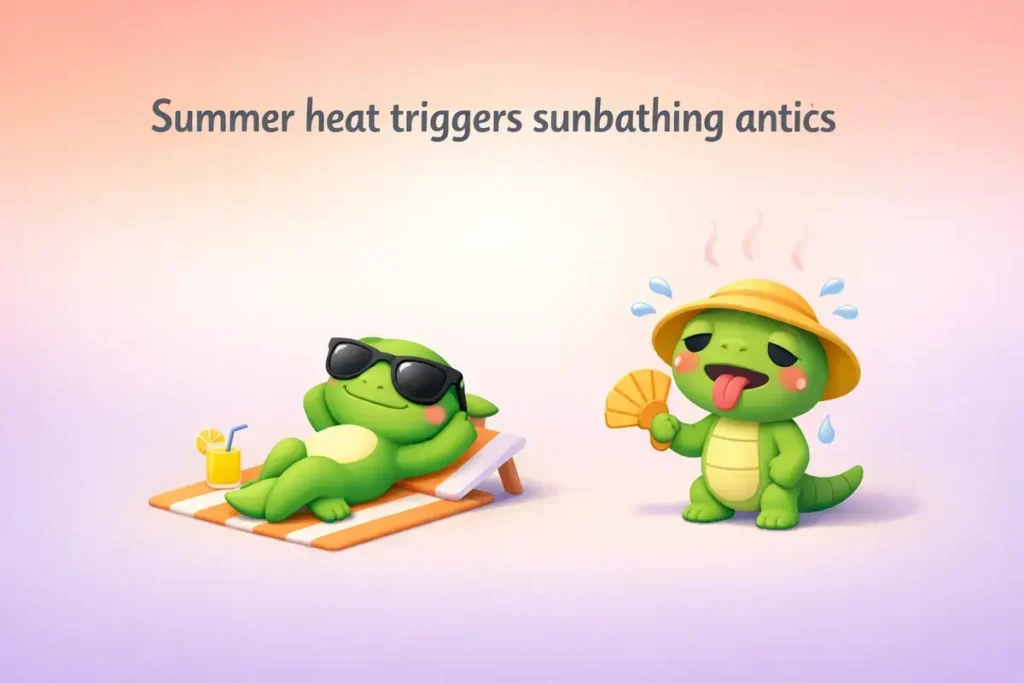 Lizard Weather Reactions And Seasonal Humor