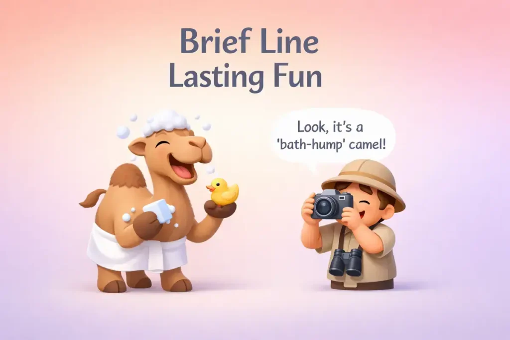 Short camel wordplay for quick laughs