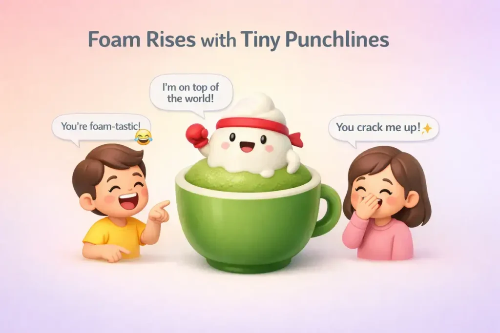 Matcha beverage jokes for everyday laughter