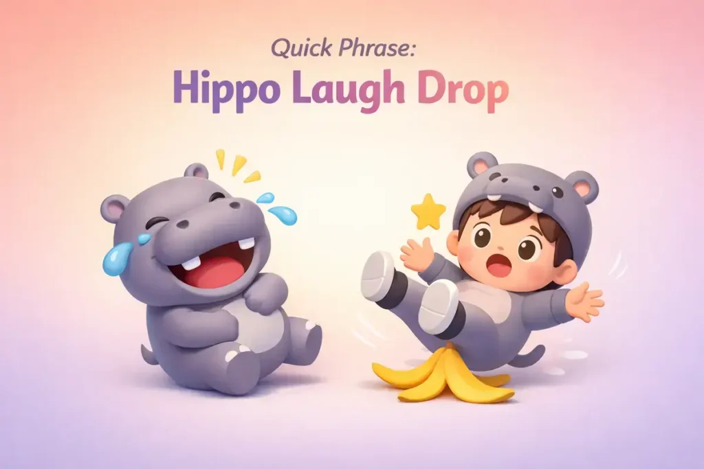 Hippo wordplay for quick laughs