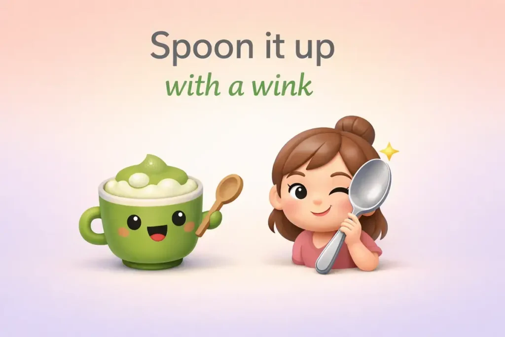 Clever wordplay inspired by green tea