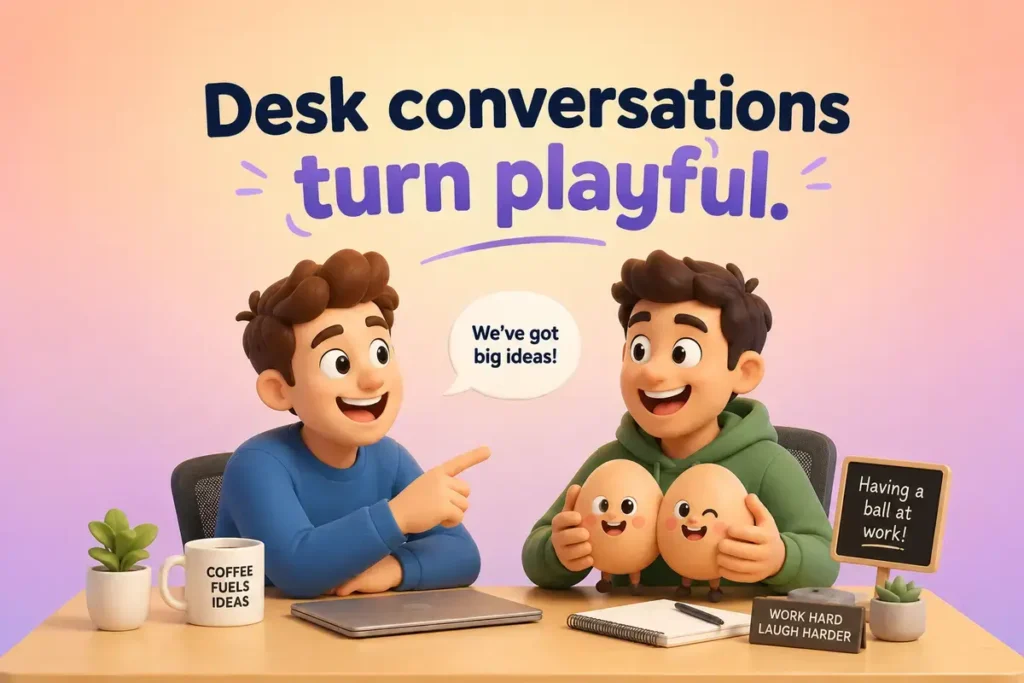 Testicle Puns In Workplace Humor
