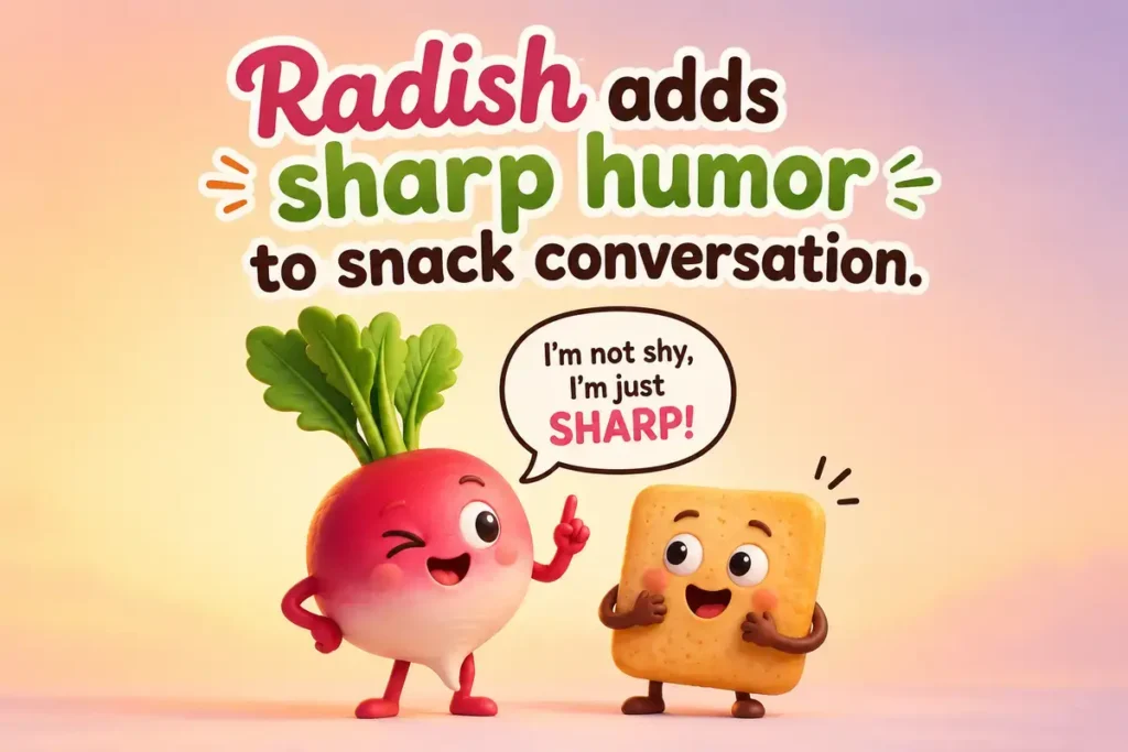 Vegetable jokes in party snack trays
