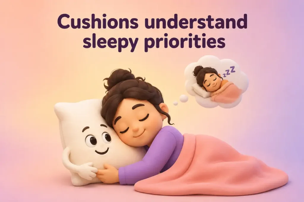 Pillows blankets and cozy moments